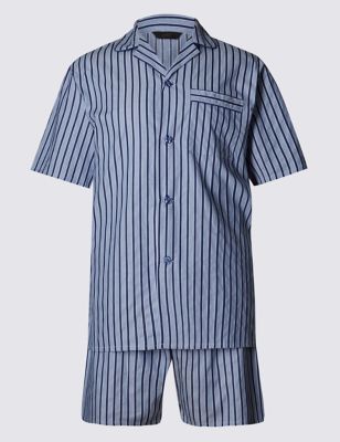 Pure Cotton Bold Striped Short Pyjamas